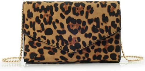 Miniatura 2 de HOXIS Bolso de hombro con cadena para mujer con estampado de leopardo