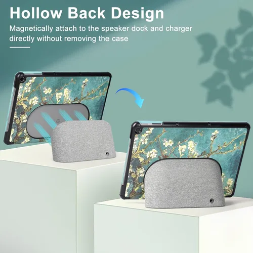 Miniatura 3 de Caweet Funda para tableta Google Pixel 2023 de 11 pulgadas, ultra delgada, ligera, carcasa rígida con soporte de triple pliegue con cierre