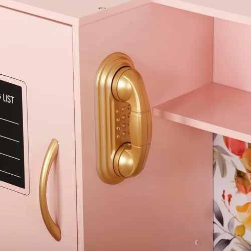 Miniatura 8 de TOUCH US Juego de Cocina de Madera para Niños con Luz, Juego de Cocina de Juguete de Pretensión para Niños, Fregadero Juguete Horno con Microondas