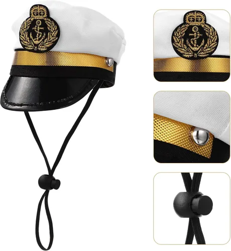 Miniatura 3 de Gorro ajustable de poliéster para perros pequeños y gatos, accesorio para fotos