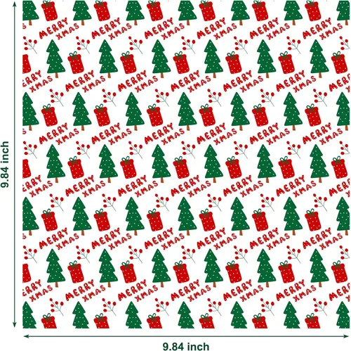 Miniatura 2 de Ocmoiy 100 hojas de papel encerado de Navidad de 10 x 10 pulgadas, papel de regalo para sándwich, pergamino decorativo de colores para envolver