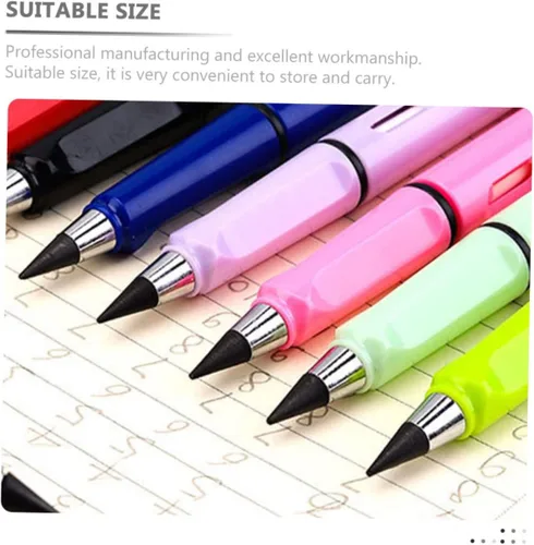 Miniatura 5 de Didiseaon 100 puntas de lápiz de repuesto, puntas infinitas para lápices, suministros escolares, sin tinta, punta de lápiz, bolígrafos de escritura