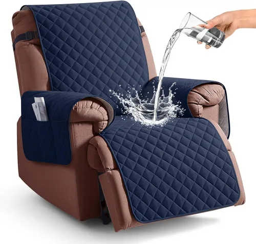Miniatura 14 de KinCam Funda 100% impermeable para silla reclinable, fundas de sofá reclinable para mascotas, perros, funda de sofá reclinable, protector de muebles