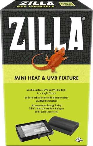 Miniatura 2 de Zilla Recinto de terrario de reptiles mini lámpara de calor y UVB (la bombilla se vende por separado), blanco, 1 unidad (paquete de 1)