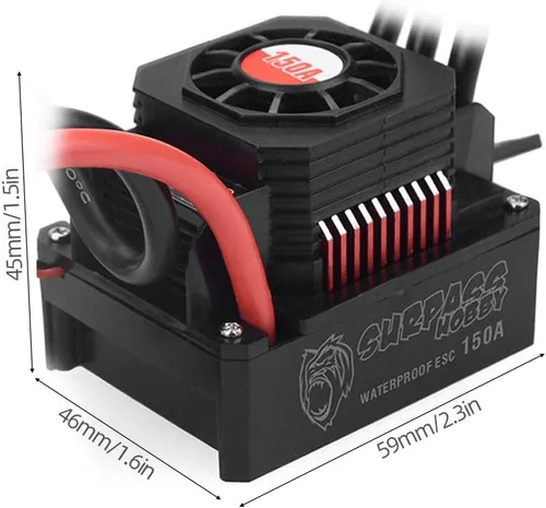 Miniatura 8 de GoolRC Controlador de velocidad eléctrico impermeable ESC sin escobillas 150A para 1/8 RC Truck Off-Road Car