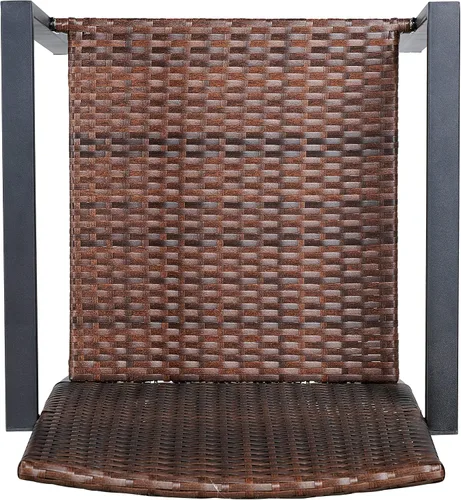 Miniatura 7 de BTEXPERT Juego de 2, juego de comedor de mimbre para patio, jardín, césped, porche, terraza, sillas de gas para interiores, sillas de ratán al aire