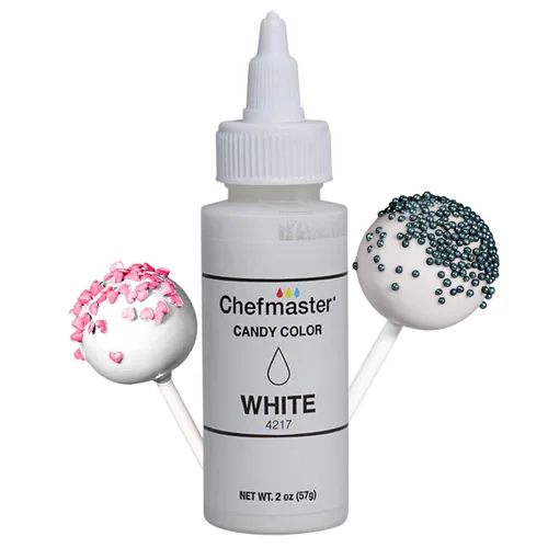 Chefmaster Colorante de Caramelo Blanco | Tonos Verdaderos | A Base de Aceite | Colorante de Grado Profesional | Chocolate, Fresas, Pastel Pops |
