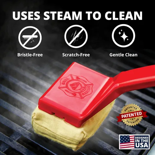 Miniatura 3 de Grill Rescue Cabezal de limpieza reemplazable para barbacoa, sin cerdas, herramientas de parrilla duraderas y únicas para rejillas de hierro fundido