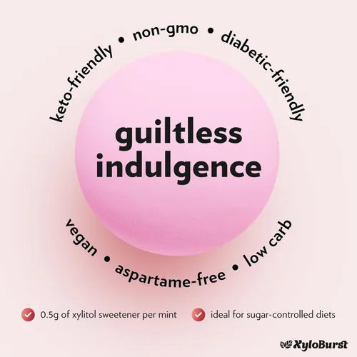Miniatura 5 de XyloBurst - Mentas de Xilitol Menta para aliento fresco sin azúcar para la salud oral Sin gluten, veganas, aptas para keto Mentas libres