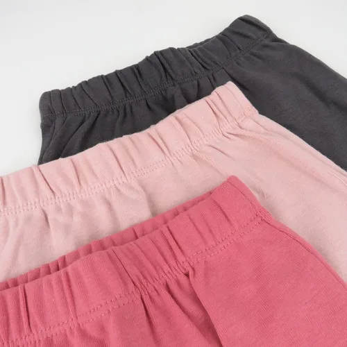 Miniatura 2 de HonestBaby Pantalones harén de algodón orgánico para niñas, paquete múltiple