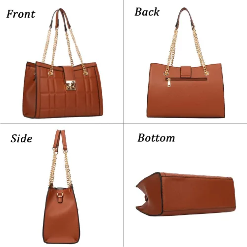 Miniatura 6 de Juego de bolsos de moda para mujer, de cuero, acolchado, para el trabajo, regalo