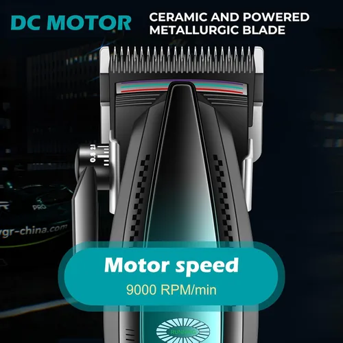 Miniatura 2 de VGR 270 cortapelos para hombres profesionales, de bajo ruido, inalámbrica, de alta velocidad, 9000 RPM, cuchilla de cerámica de decoloración fresca