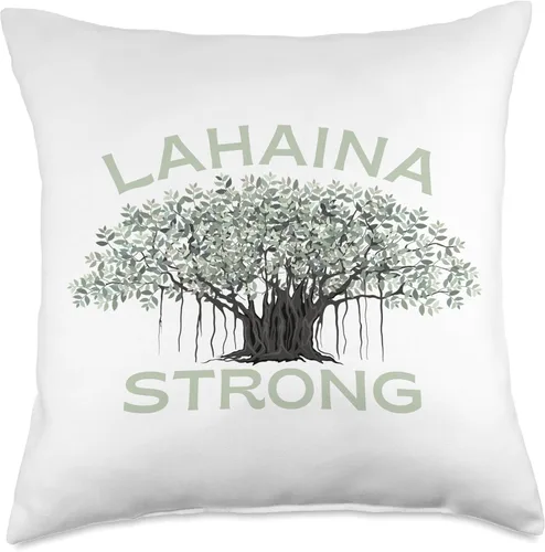Miniatura 5 de Lahaina Banyan Tree Maui Hawaii Strong Almohada de tiro 16x16, multicolor