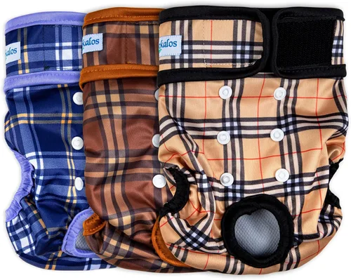 Miniatura 20 de Leekalos Pañales reutilizables lavables para perras (3 unidades) – Pañales para perras altamente absorbentes – Pañales para cachorros