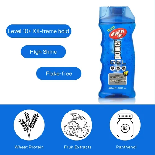 Miniatura 7 de Dippity Do Power XX-treme Hold Gel para el cabello duradero, alto brillo, sujeción durante todo el día, no graso, sensación natural, no descamado