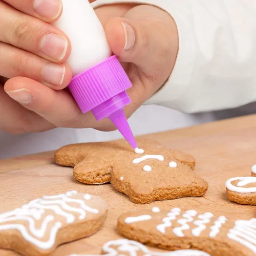 Miniatura 3 de Free Hand Writer Bottles – 10 botellas pequeñas fáciles de apretar – 5 de cada una (1 y 2 onzas) – Cortadores de galletas, decoración de pasteles