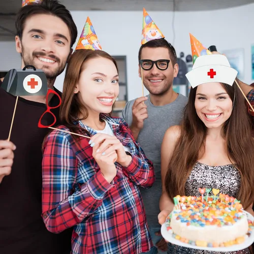 Miniatura 5 de Kit de 40 accesorios profesionales para cabina de fotos médicas para eventos de adultos, celebraciones de oficina dental, graduación de médico
