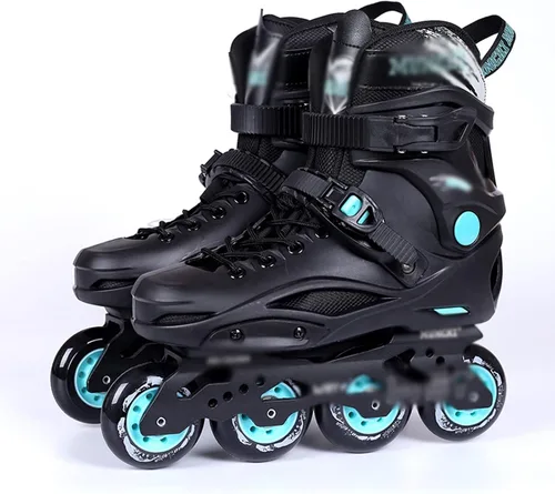 DHAEY Patines en línea para principiantes profesionales para niños y niñas, 8 ruedas, patines para deportes al aire libre (color negro, tamaño: 5