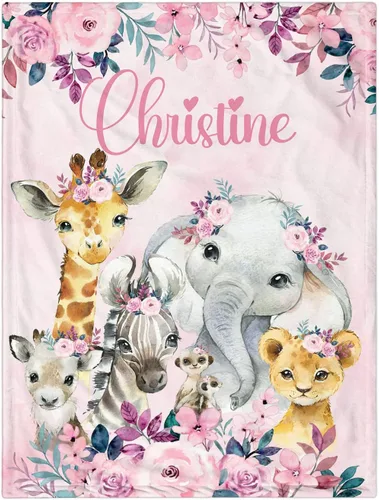 Miniatura 17 de Manta de Bebé Personalizada para Niñas, Manta de Bebé Personalizada con Nombre Súper Suave Mantas con Nombre Personalizado para Niños, Mantas