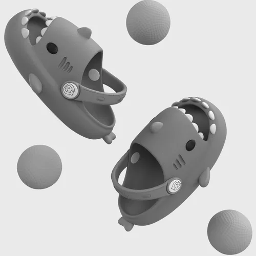 Miniatura 3 de Metogo Cloud Shark - Pantuflas antideslizantes con punta abierta para adultos, mujeres y hombres, lindas sandalias ligeras en la playa y ducha