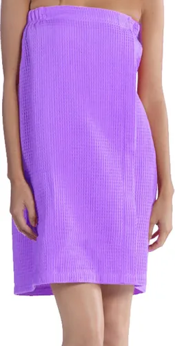 Miniatura 12 de BY LORA Women's Shower Wrap Bath Robe, Lightweight Waffle Body Spa Wrap For Ladies
