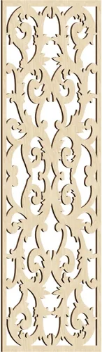 Miniatura 148 de Meadville Paneles decorativos de pared de madera con calado, 9 3/8 pulgadas de ancho x 24 3/8 pulgadas de alto x 1/4 de alto, aliso