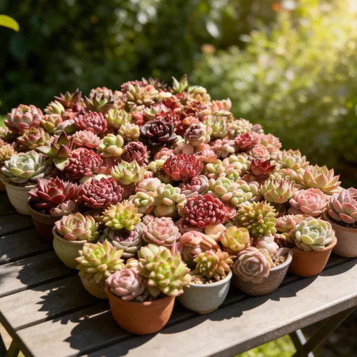 Miniatura 2 de Paquete de 100 plantas suculentas vivas, suculentas surtidas a granel, raíz desnuda a granel, mini plantas suculentas vivas, plantas suculentas