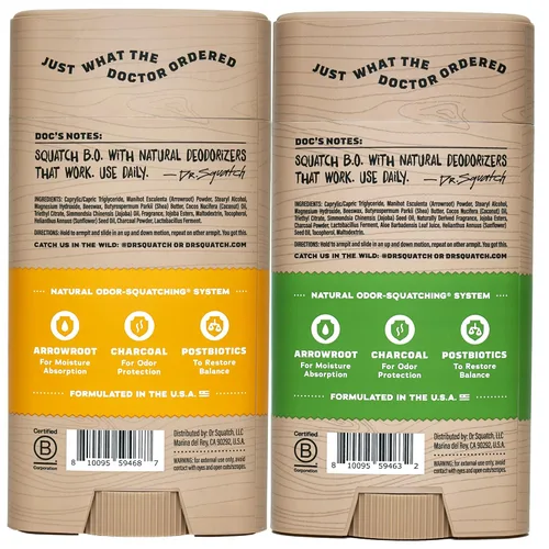 Miniatura 13 de Dr. Squatch Desodorante natural para hombres, sin aluminio, Summer Citrus + Cool Fresh Aloe, 2.65 oz, 2