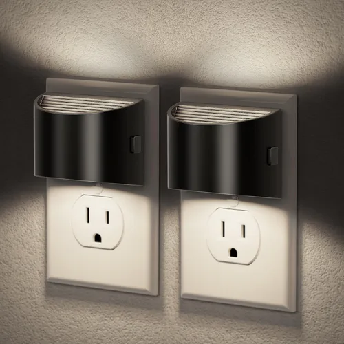 Miniatura 9 de JandCase Luz nocturna, luces nocturnas automáticas enchufables a la pared, paquete de 2 luces nocturnas modernas con sensor de luz automática, luz