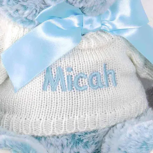 Miniatura 3 de DIBSIES Regalo personalizado para bebé, el primer oso de peluche del bebé, 12 pulgadas (azul)