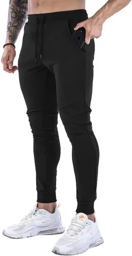 Miniatura 12 de Wangdo - Pantalones de gimnasio delgados para hombre, pantalones deportivos de entrenamiento cónicos, pantalones deportivos casuales para correr