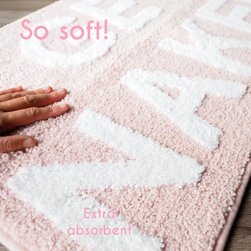 Miniatura 3 de Evovee Alfombra de baño con texto en inglés «Get Naked», divertida y bonita, tapete de baño con texto «Get Nake», divertido y bonito