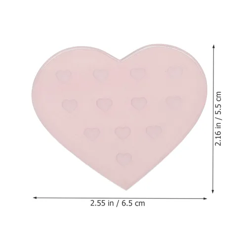 Miniatura 2 de Beaupretty - Almohadilla de injerto de pestañas en forma de corazón, 2.55 x 2.16 pulgadas, para extensiones de pestañas, paleta de pegamento