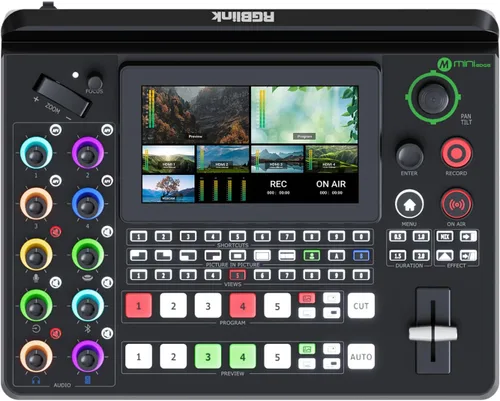 Miniatura 11 de RGBlink Conmutador de video mini-ISO para transmisión en vivo, mezclador de video todo en uno HDMI y SDI de 10 canales con NDI HX, control PTZ