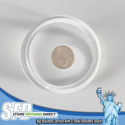 Miniatura 8 de Anillos de plástico transparente para bufandas, perchas redondas y finas para ropa, 2.58 pulgadas de diámetro interior, 3.25 pulgadas de diámetro