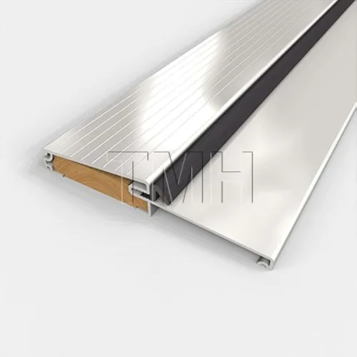 Pemko Outswing Sill Fijo Parachoques, Roble con Aluminio Superior y Q-Lon Seal, 4.562" Ancho x .75" Alto x 36" L (1) (1)