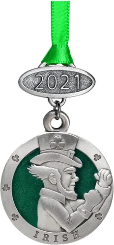 Miniatura 116 de Adorno de Alabama sin fecha Adorno de árbol de Navidad esculpido a mano Incrustación de metal de peltre Alma Mater intrincadamente elaborada