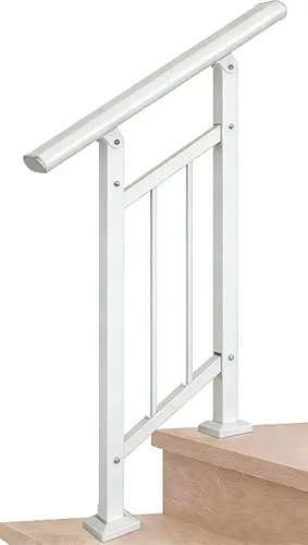 Miniatura 9 de Pasamanos para escalones al aire libre adecuados para 1 a 3 escalones, barandilla de escalera de hierro forjado, paso estable con pasamanos de 3