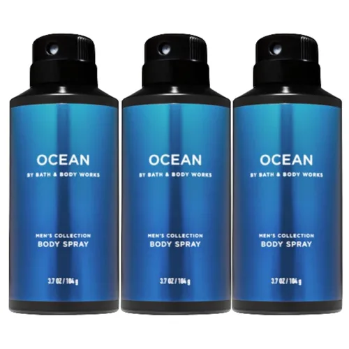 Bath and Body Works Ocean - Aerosol desodorizante corporal para hombre, 3.7 onzas, paquete de 3