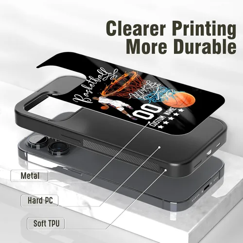 Miniatura 2 de Fundas de teléfono de baloncesto personalizadas para iPhone 8 11 12 13 14 15 16 17 Pro Max Plus Mini para Samsung A03 A13 A14 A15 A51 A52 A53 A54