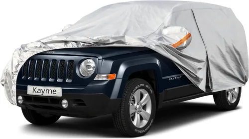 Miniatura 25 de Kayme - Cubierta completa impermeable de 6 capas para automóvil, apta para todo clima, protección para exteriores contra lluvia, rayos ultravioleta