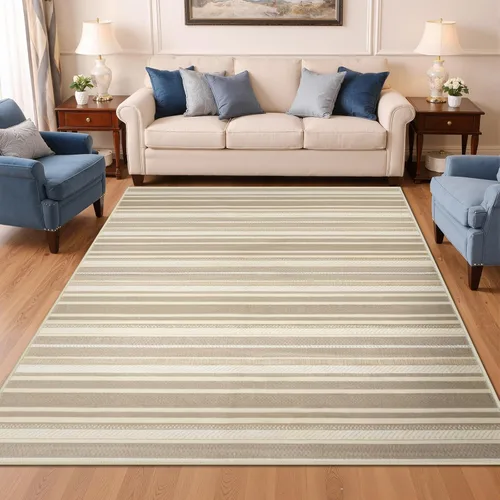 Miniatura 62 de Alfombra abstracta de 3 x 5 para sala de estar, dormitorio, entrada, color azul