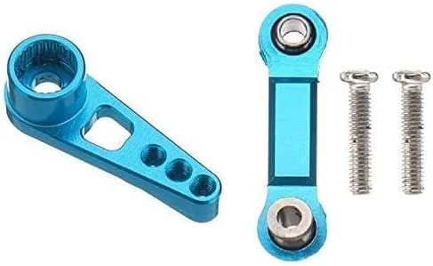 Para WLtoys 1/18 RC Car K929 A959 A969 A979 K929 A959-B Piezas de actualización de metal 25T Servo brazo de bocina de dirección + varilla de timón