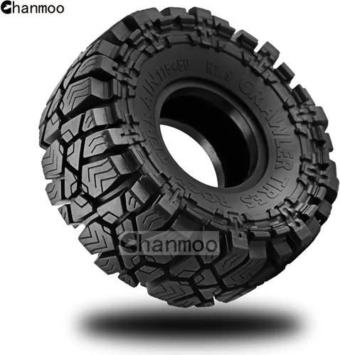 Miniatura 8 de 1.9 RC Crawler Neumáticos OD 4.528 in 1/10 Goma Suave Lodo Grappler Ruedas Neumáticos Con Espuma Para Escala 1/10 Rock Crawler Car Traxxas TRX4