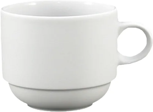 Miniatura 3 de Fortessa Fortaluxe Superwhite - Vajilla de porcelana vitrificada, taza grande apilable de 12 onzas, juego de 6