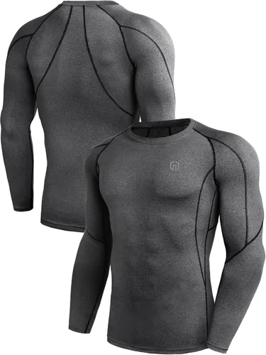 Miniatura 4 de Neleus - Camisas de compresión de manga larga para hombre para ejercitarte correr 3 u