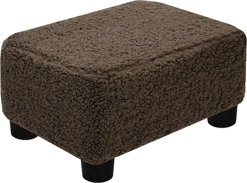 Miniatura 16 de CAROLMADE Taburete Pequeño Otomana Reposapiés con Patas Bajo el Escritorio Reposapiés para Sala de Estar, Dormitorio y Oficina, Negro