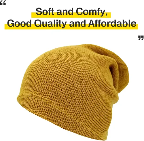Miniatura 5 de Gorro de lana grueso de tejido acanalado Para el invierno