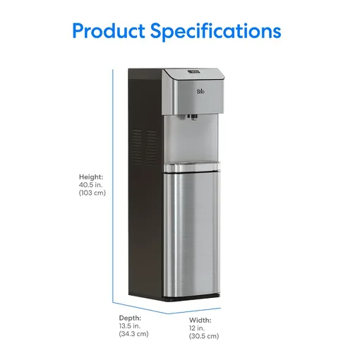 Miniatura 11 de Brio Moderna - Dispensador de enfriador de agua de carga inferior, triple temperatura, temperatura ajustable, autolimpieza, dispensador táctil