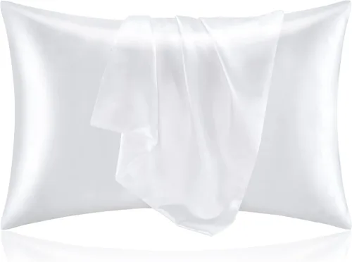 Miniatura 97 de Bedelite Funda de almohada de satén para el cuerpo, súper suave y refrescante, para el cabello y la piel, transpirable, sedosa y larga, 20 x 54 Rosa